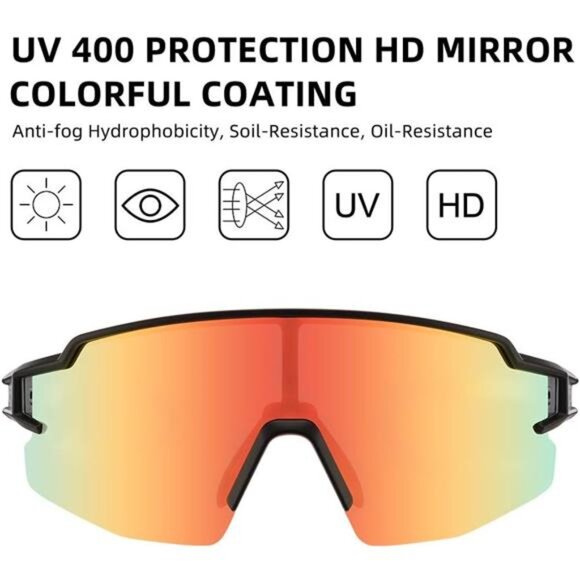 Polarized Sunglasses for Men Women UVProtection Cycling Sunglasses Sport Glasses - Picture 2 of 7